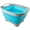 Grey/Cyanine, variant on 7.5L (2 Gallons) Collapsible Dishpan with Draining Plug - Foldable Washing Basin - Portable Dish Washing Tub - Space Saving y (Grey + Cyanine, 2)