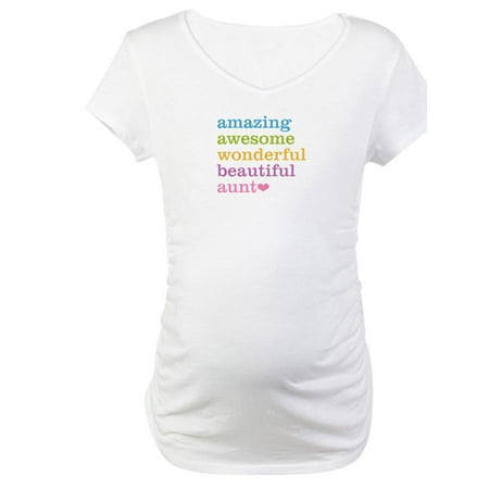 

CafePress - Amazing Aunt Maternity T Shirt - Cotton Maternity T-shirt Cute & Funny Pregnancy Tee
