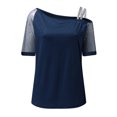 thumbnail image 6 of Summer Tops for Women T Shirts Casual Long Sleeve for Women Tops Shirt Juniors Compression Shirts Long Sleeve Oversized Tee Shirt Medium T Soft Casual Blue 2XL, 6 of 6