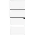thumbnail image 3 of vidaXL Interior Door Black 36.6"x79.3" Tempered Glass&Aluminum Slim, 3 of 7
