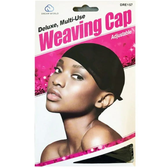 DREAM WORLD DELUXE, MULTI-USE WEAVING CAP BLACK ADJUSTABLE (DRE157)