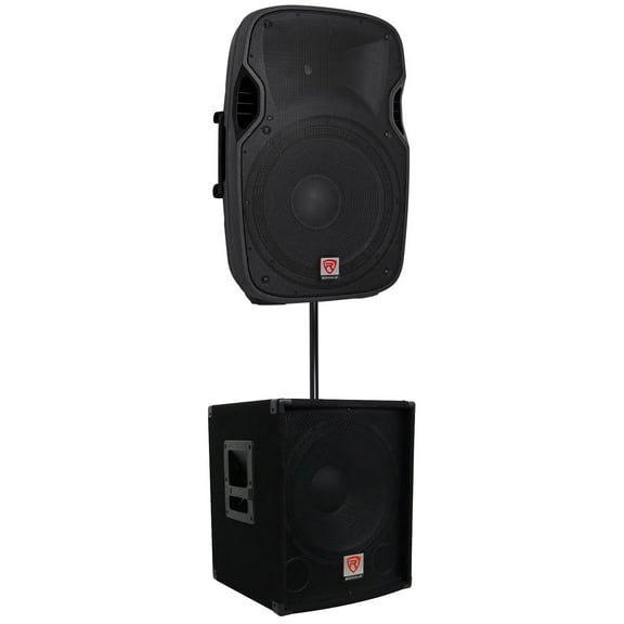 Rockville SPGN158 15" Passive 8-Ohm 1600W DJ PA Speaker Passive Sub Pole Mount