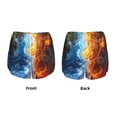 thumbnail image 3 of Daiia Red And Blue Flame Waves Pattern Women's 2 in 1 Running Shorts - Lightweight Athletic Workout Gym Yoga Shorts Liner with Phone Pockets-Medium, 3 of 7
