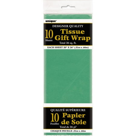 Tissue Paper Sheets, 26 x 20 in, Green, 10ct