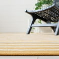 thumbnail image 4 of SAFAVIEH Montauk Amadine Striped Cotton Area Rug, Gold/Ivory, 6' x 6' Round, 4 of 8