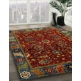 thumbnail image 3 of Ahgly Company Machine Washable Indoor Round Abstract Brown Area Rugs, 3' Round, 3 of 7