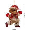thumbnail image 2 of 4pcs Christmas Tree Santa Claus Snowman Reindeer Bear Doll Hanging Decoration hy, 2 of 5