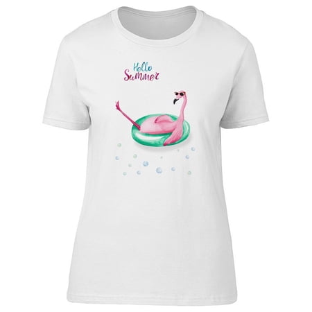 Watercolor Flamingo Relaxing T-Shirt Women -Image by Shutterstock Female Medium