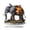 C, variant on zhonghuaying Elephant Shaped Tabletop Display, Hollow Body Sunset Tree Scene Carved Figurine with Varied Base Layout, Natural Scene Craft Indoor Desktop Ornament Piece C