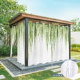 thumbnail image 6 of Outdoor Curtains for Patio Waterproof, Green Outdoor Privacy Panels Grommet, Summer Botanical Leaves Watercolor Blackout Outside Curtains for Porch/Cabana/Pergola/Gazebo 54"x84", 1 Panel, 6 of 8