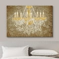 thumbnail image 3 of wall26 Canvas Print Wall Art Floral Pattern Gold Crystal Chandelier Decorative Lights Digital Art Realism Stylish Zen Chic Contemporary Boho Relax/Calm for Living Room, Bedroom, Office - 32"x48&, 3 of 5