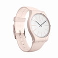 thumbnail image 2 of Swatch Unisex Beigesounds 41mm Pink Silicone Band Plastic Case Swiss Quartz White Dial Watch SUOT102, 2 of 3