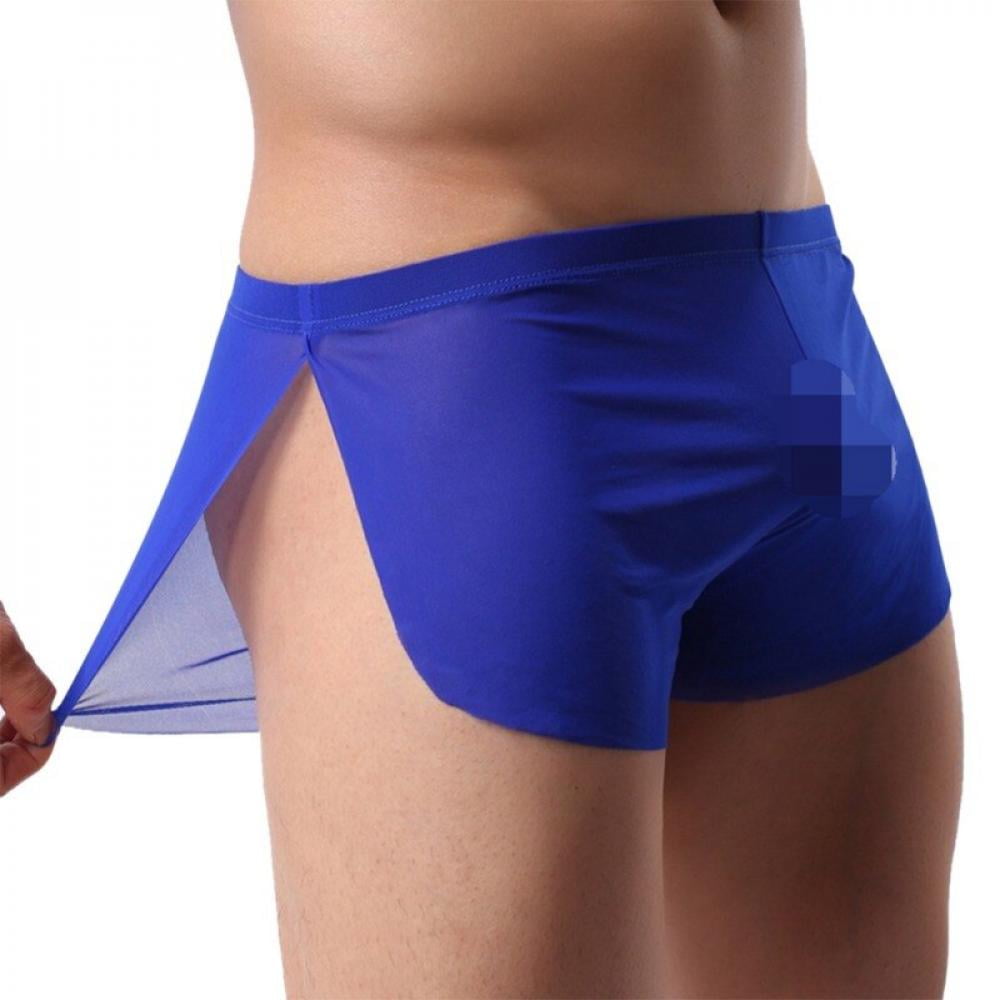 Men Pajama Sides Split Shorts Low waist 