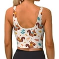 thumbnail image 4 of Uemuo Forest Squirrel Nuts Pattern Women's Sports Bra - High Impact Support, Breathable, and Comfortable Athletic Bra for Running, Yoga, and Workouts, 4 of 9