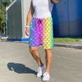 thumbnail image 4 of Haiem Rainbow Scales2 Men's Pajama Short with Soft Woven Cotton Elastic Waistband Sleep Short-4X-Large, 4 of 9