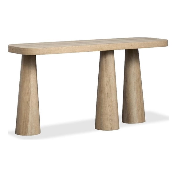 Bowery Hill Contemporary Rectangular Sofa Table in Peanut Finish