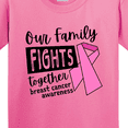 thumbnail image 4 of Inktastic Our Family Fights Together Breast Cancer Awareness Youth T-Shirt, 4 of 5