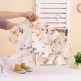 thumbnail image 2 of Baby Boys Girls Pajamas Sleepwear Set Hawaiian Crew Neck Tee Shorts 2-3 Y 3-4 Y 4-5 Y Premium Cotton Tagless Design Outdoor Fun Machine Washable (3-4 Years,Beige), 2 of 5