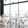 thumbnail image 2 of NEO CHAIR Ergonomic Office Chair, Lumbar Support Mid Back, Mesh Home Office Computer Desk Chair with Armrests, Beige, 2 of 10