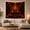 Flaming Throne, variant on Flaming Throne in a Burning Hall, Dramatic Gothic Art for Dark Fantasy Fans, Underworld Decor, Halloween Gift, Tapestry Wall Hanging for Bedroom, Gaming Room and Den