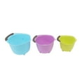 3pcs Drain Colander Set Food Grade PP Stackable Fruit Vegetable Washing