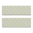 thumbnail image 2 of Quatrefoil Bench Cushion Set of 2, Lotus Floral Shapes Moroccan Tile Pattern Eastern Inspired Retro Print, Standard Size Foam Pad and Decorative Cover, Green White, by Ambesonne, 2 of 4