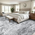 thumbnail image 4 of BERTHMEER 10' x 12' Large Abstract Area Rugs Contemporary Modern Rugs for Living Room Bedroom Office Dining Room Non Slip Washable Neutral Indoor Rugs, Gray, 4 of 9