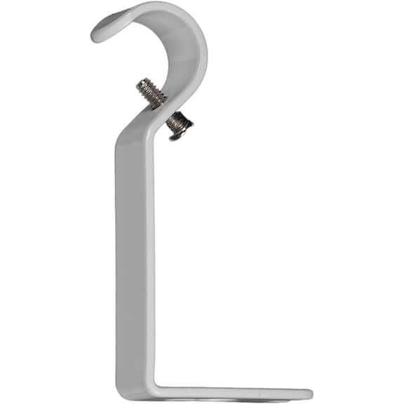 Urbanest Non-Adjustable Curtain Rod Bracket, 3/8" & 1/2" Drapery Rod Holder, Glossy White – Sturdy Wall-Mount Hardware for Curtains & Drapes - 1 Piece