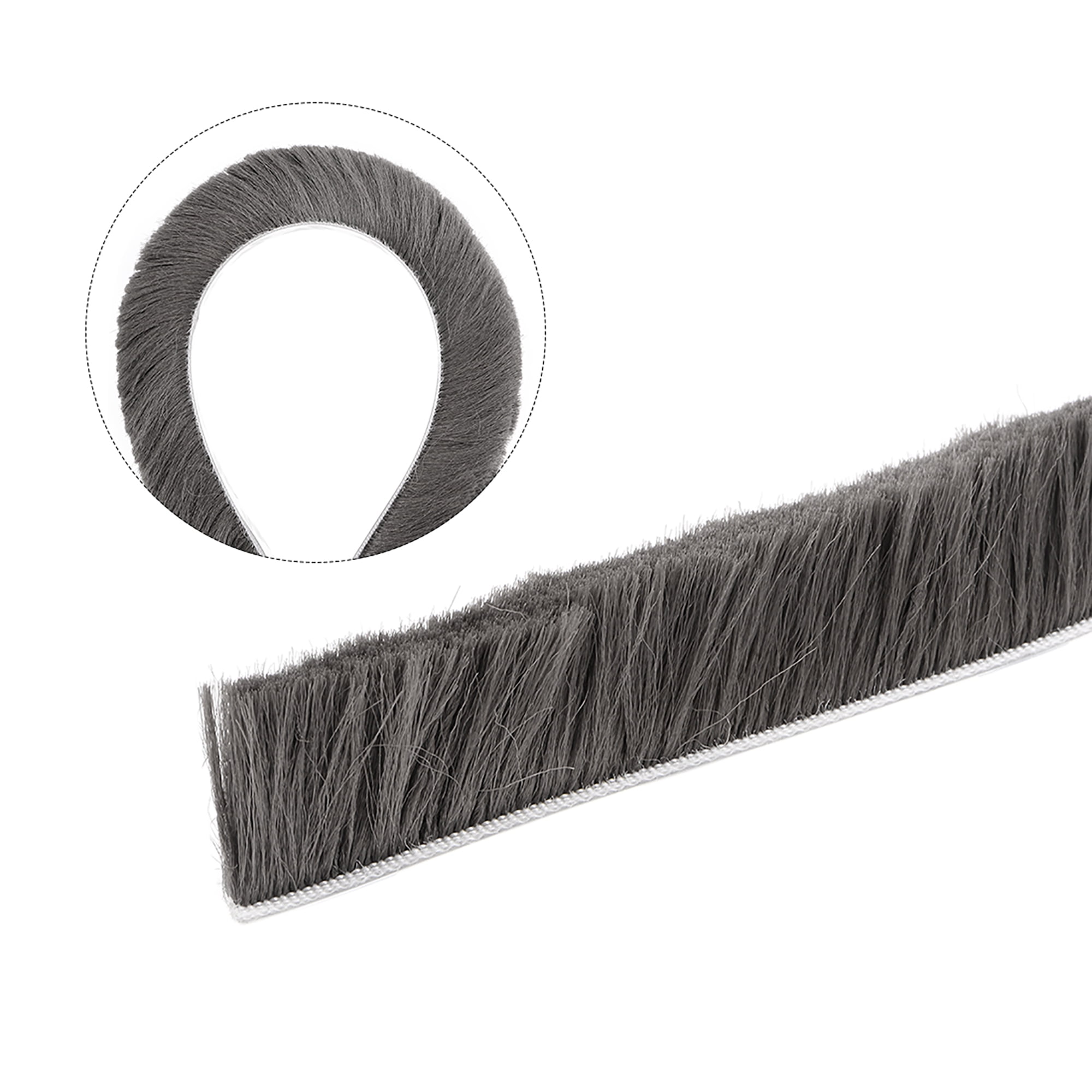 Gray Adhesive Felt Door Seal Strip Pile Weatherstrip Door Sweep Brush for Door Window 394Inch L X 0.24 Inch W uxcell Brush Weather Stripping 10000mm X6mm