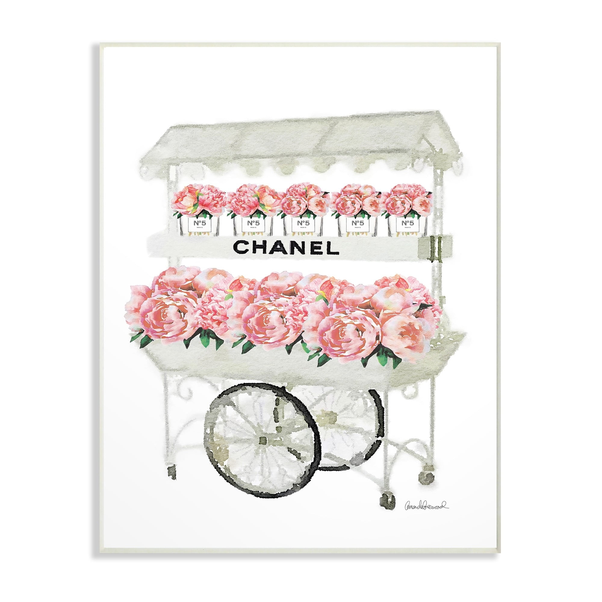 Stupell Fashion Flower Stand Wall Art wood plaque - 13 x 19