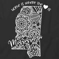 thumbnail image 2 of Home Is Where The Heart Is - Mississippi T-Shirt | White Tee Gift, 2 of 5
