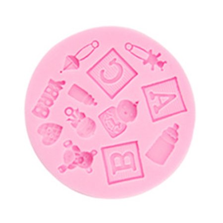 

Decorative Silicone Molds Cake Baking Tools for DIY Sugar Craft Candy Chocolate Tray Soap Baby Shower Theme Fondant Mold