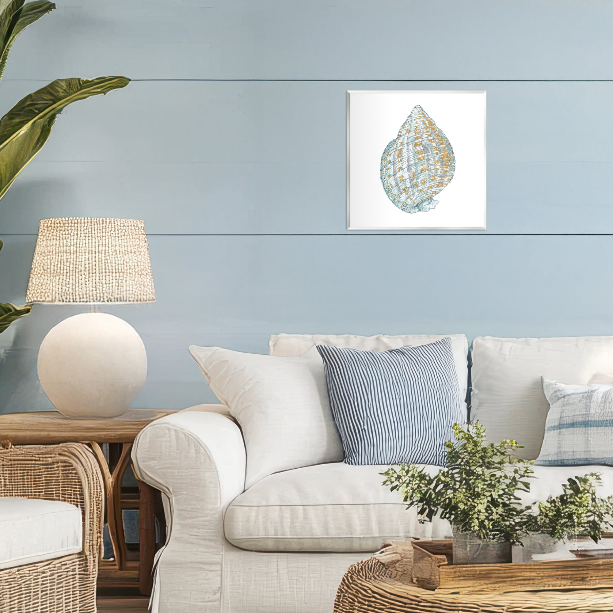 Stupell Industries Regal Shells Spiral Wall Plaque Art, design by Lorenzo Collective
