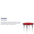 thumbnail image 2 of 48'' Round Red HP Laminate Activity Table - Standard Height Adjustable Legs, 2 of 4