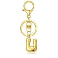 thumbnail image 2 of Hearth & Gear Custom Letter Keychain Key Ring For Initial Charm With Sturdy Metal Loop And Easy To Find Design For And Luggage, 2 of 5