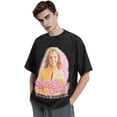 thumbnail image 3 of Men's Britneys Music Spears T-Shirt Washed Vintage Loose Short Sleeve Tee Top 164, 3 of 7