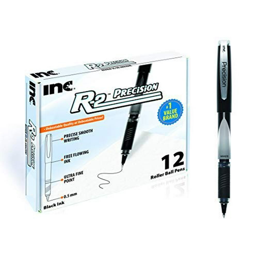 INC R2 PRECISION ROLLERBALL 0.5 MM Tip Ultra Fine Point 12 Count