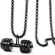 thumbnail image 2 of KATEA Stainless Steel Gym Necklace Dumbbell Pendant Chain for Men and Boys, 2 of 3