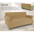 thumbnail image 4 of Jinamart Housse Extensible Élastique pour Canapé 3 Places, 1 Pce (Sable, Grand), 4 of 7