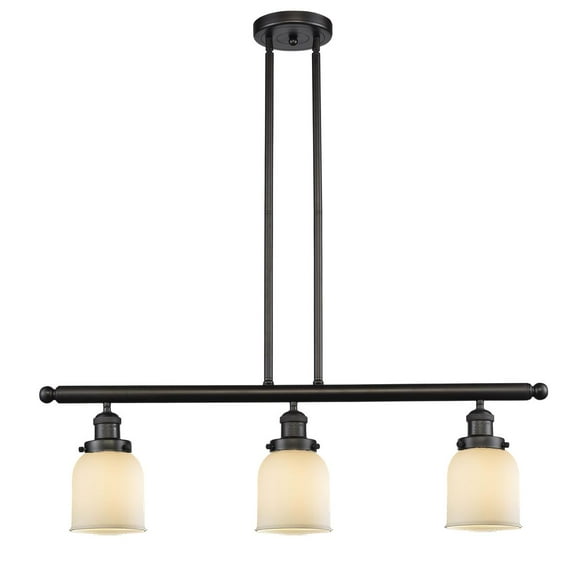 Innovations 3-LT LED Small Bell 36" Island-LT LED - Oil Rubbed Bronze - 213-OB-G51-LED