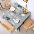 thumbnail image 2 of Gray Christmas Tree Pattern Square Tablecloth,Waterproof Square Table Cover,Wipeable Spillproof Washable Table Cover for Home Kitchen Party Decor 42"X42"(107x107cm), 2 of 6