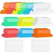 JESOT File Folder Tabs,PVC Material， 60 120 Sets Multicolor Hanging File Folder Tabs with Inserts for Hanging Folders