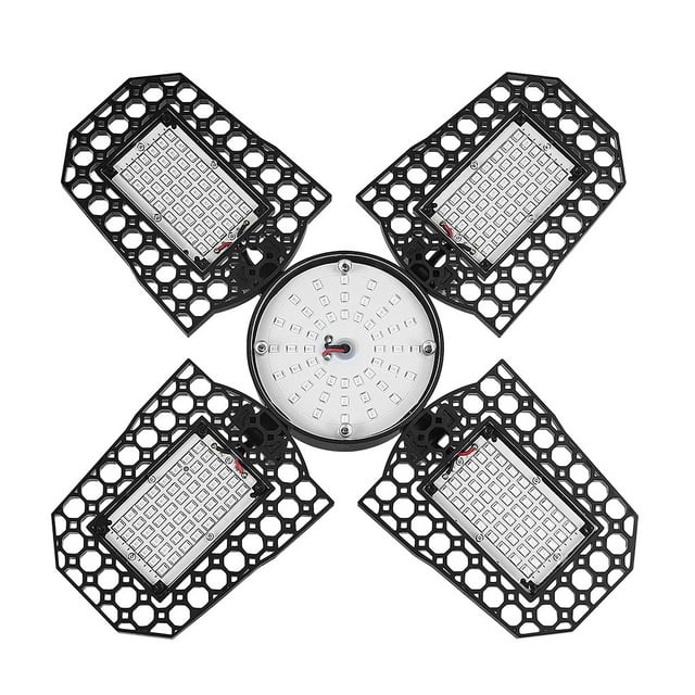 Toystoory Lámpara de ventilador de techo de luz de garaje de aluminio E27 3000K 6000K iluminación de techo LED 150W/120w/100w plegable Deformable Iluminación y accesorios No.03 Toystoory HA006261-03B