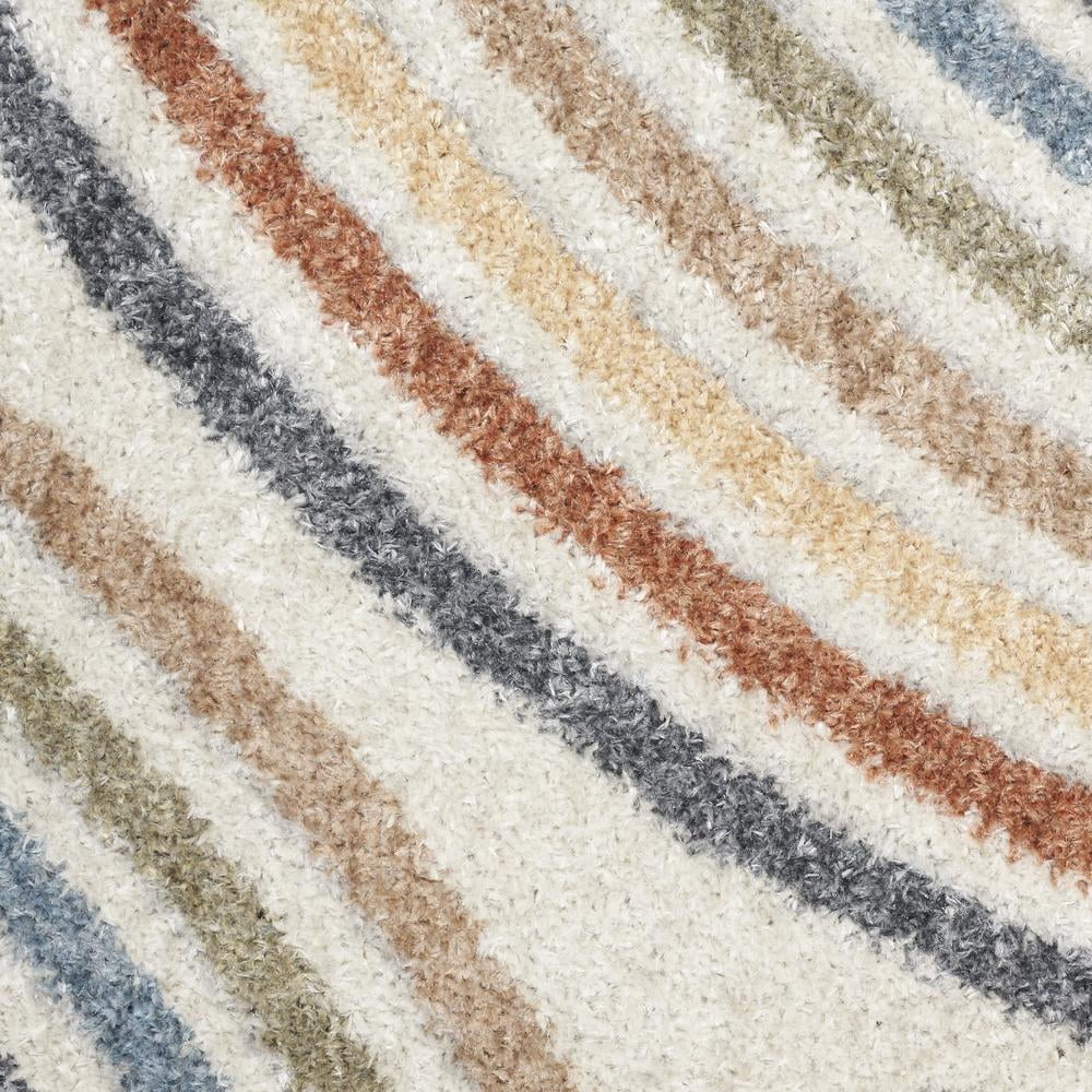 Nourison Astra Machine Washable Abstract Ivory/Multi 2'2" x 10' Kids Area Rug (2x10)