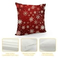 thumbnail image 4 of QZHH Baegutly Throw Square Pillowcase Merry Christmas New Year Winter Snowflakes Tree Red Pillow Cover Protector for Throw Cushion, 4 of 5