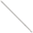 thumbnail image 6 of Diamond2Deal 925 Sterling Silver Polished 5mm Triple Rolo Charm Bracelet for Women 7", 6 of 8