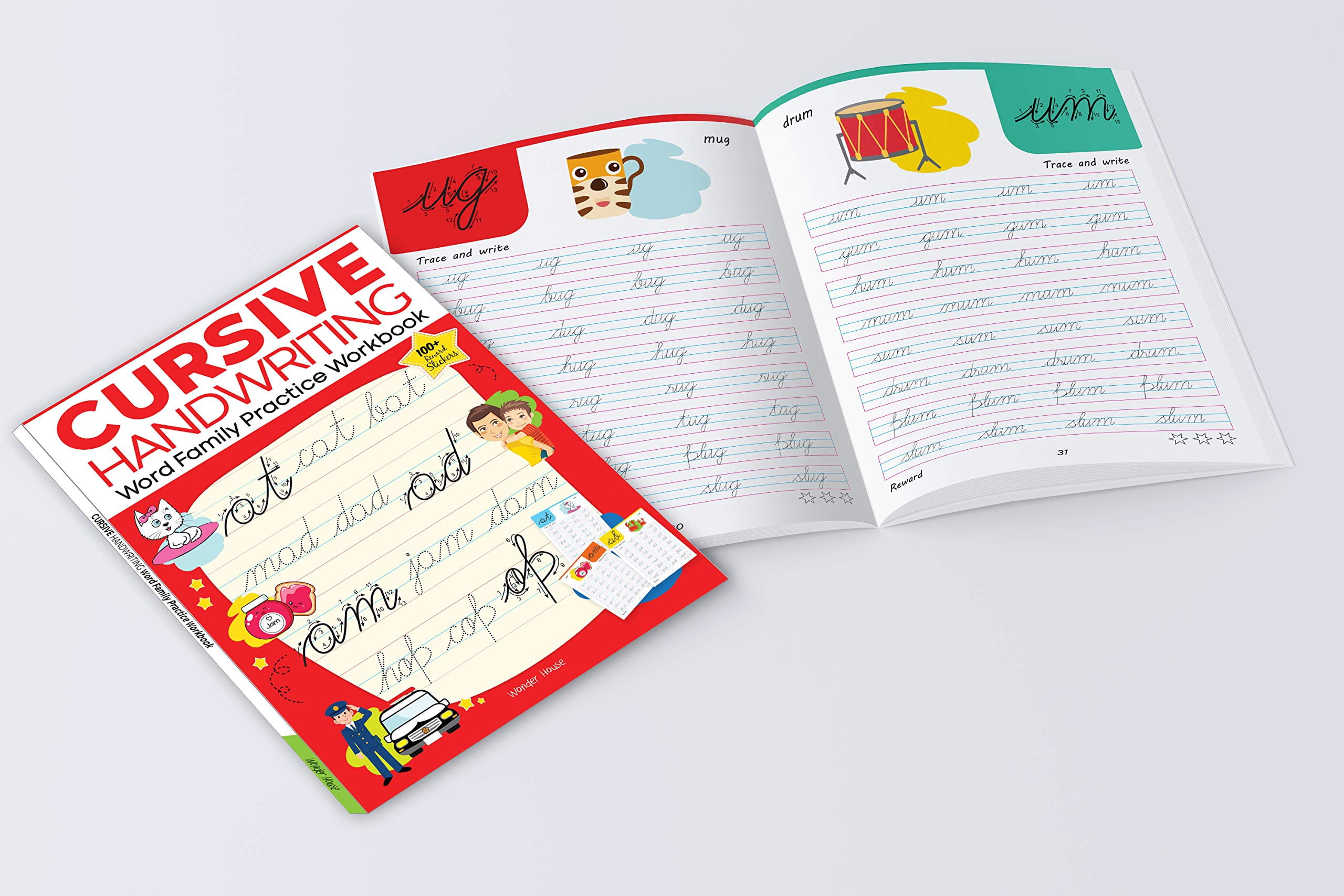 Cursive Handwriting: Word Family: Practice Workbook for Children, (Paperback)