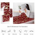thumbnail image 4 of Yellow Roses Throw Flannel Blanket 40x50In Christmas Xmas Red Background Super Soft Cozy Bed Blanket, Lightweight Plush Fuzzy Bed Throw for Bedroom Sofa Couch Living Room, 4 of 4