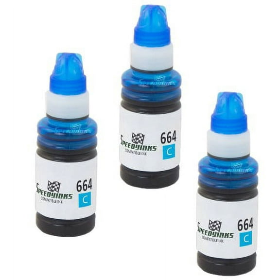 Speedy Inks Compatible Ink Bottle Replacement for Epson 664 High Capacity (Black, 3-Pack)