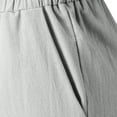 thumbnail image 4 of Levmjia Womens Pants Casual Wide Leg Elastic Waist Cotton Linen Trousers With Pockets Comfortable Loose Fit Pants Spring Summer Home Office Travel Everyday Wear, 4 of 7